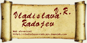 Vladislava Radojev vizit kartica